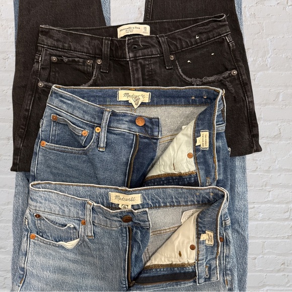 Madewell and Abercrombie and Fitch Jeans Bundle Size 25, 3 for 1 -SALE - Picture 5 of 6